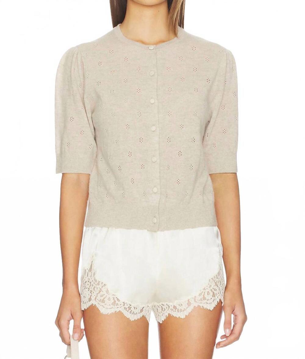 NEW CITIZENS OF HUMANITY raina pointelle cardigan in oatmeal